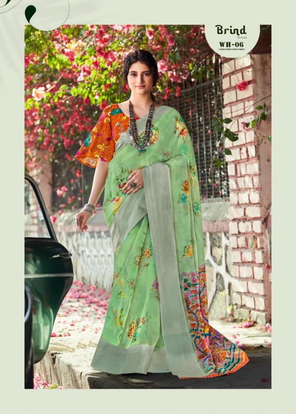 Sc White Lion Soft Organza Printed Saree Collection